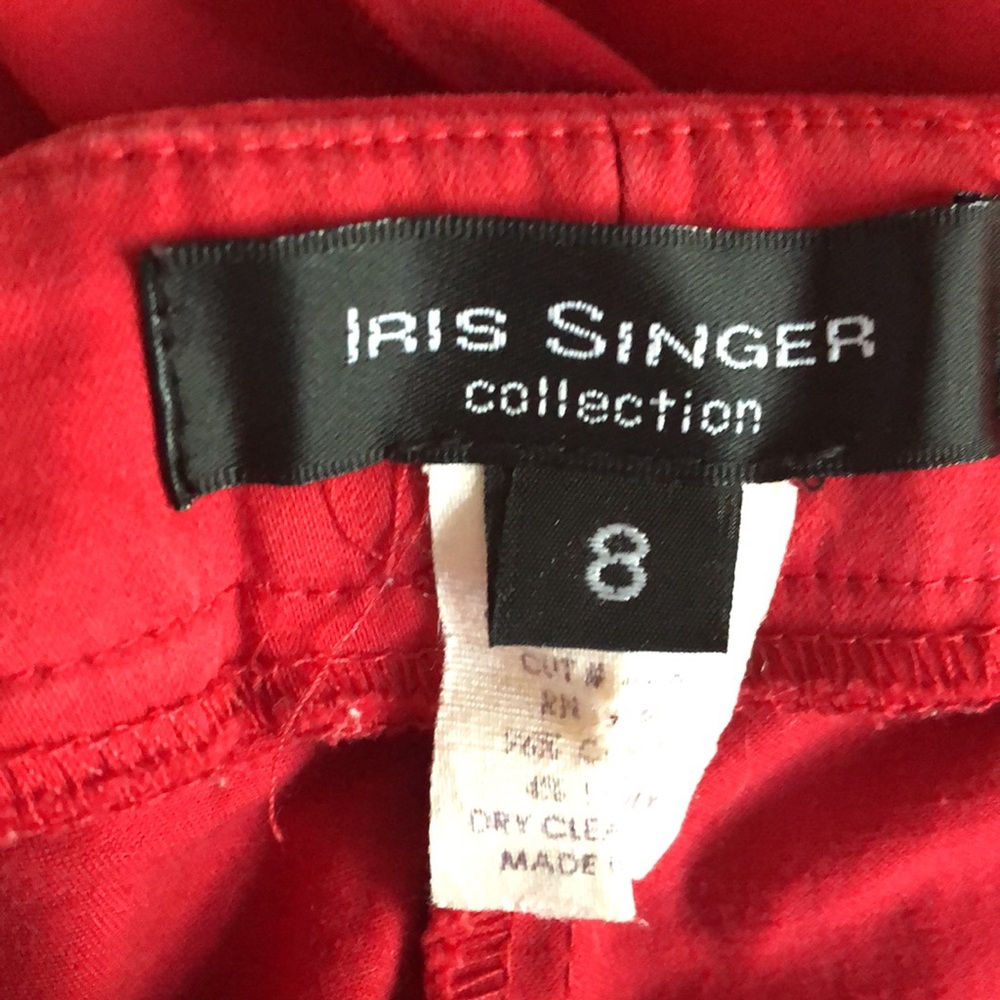 Iris Singer Collection Red Mostly Cotton Ankle Pa… - image 3